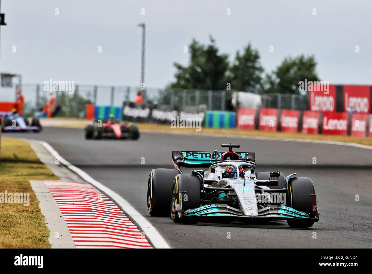 Budapest, Hungary. 31st July, 2022. George Russell (GBR) Mercedes AMG F1 W13. Hungarian Grand Prix, Sunday 31st July 2022. Budapest, Hungary. Credit: James Moy/Alamy Live News Stock Photo