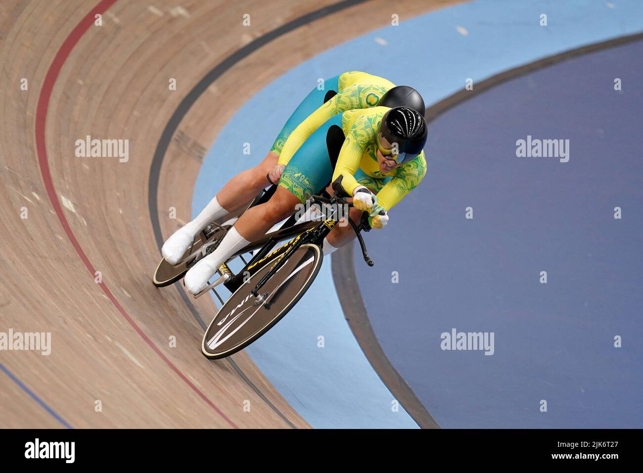 Australia’s Jessica Gallagher and Caitlin Ward win a Gold Medal during the Women’s Tandem B