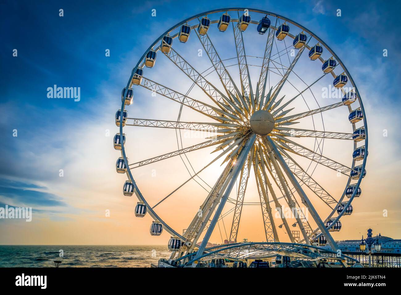 BRIGHTON, EAST SUSSEX, UK - JANUARY 27 : View of the ferris wheel in Brighton on January 27, 2013 Stock Photo