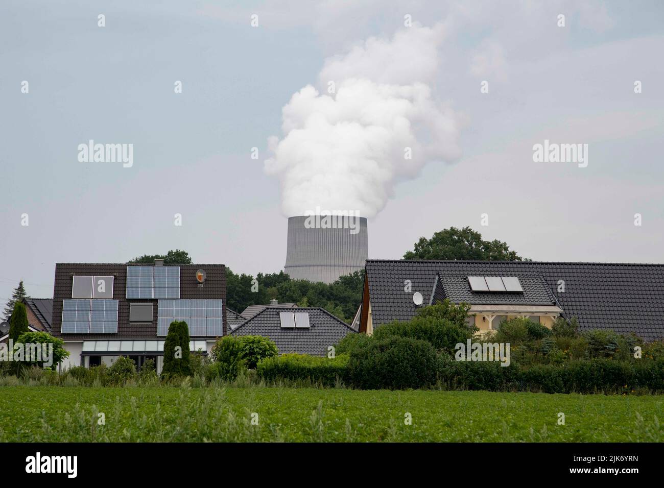 Lingen, Germany. 31st July, 2022. View of the Emsland nuclear power