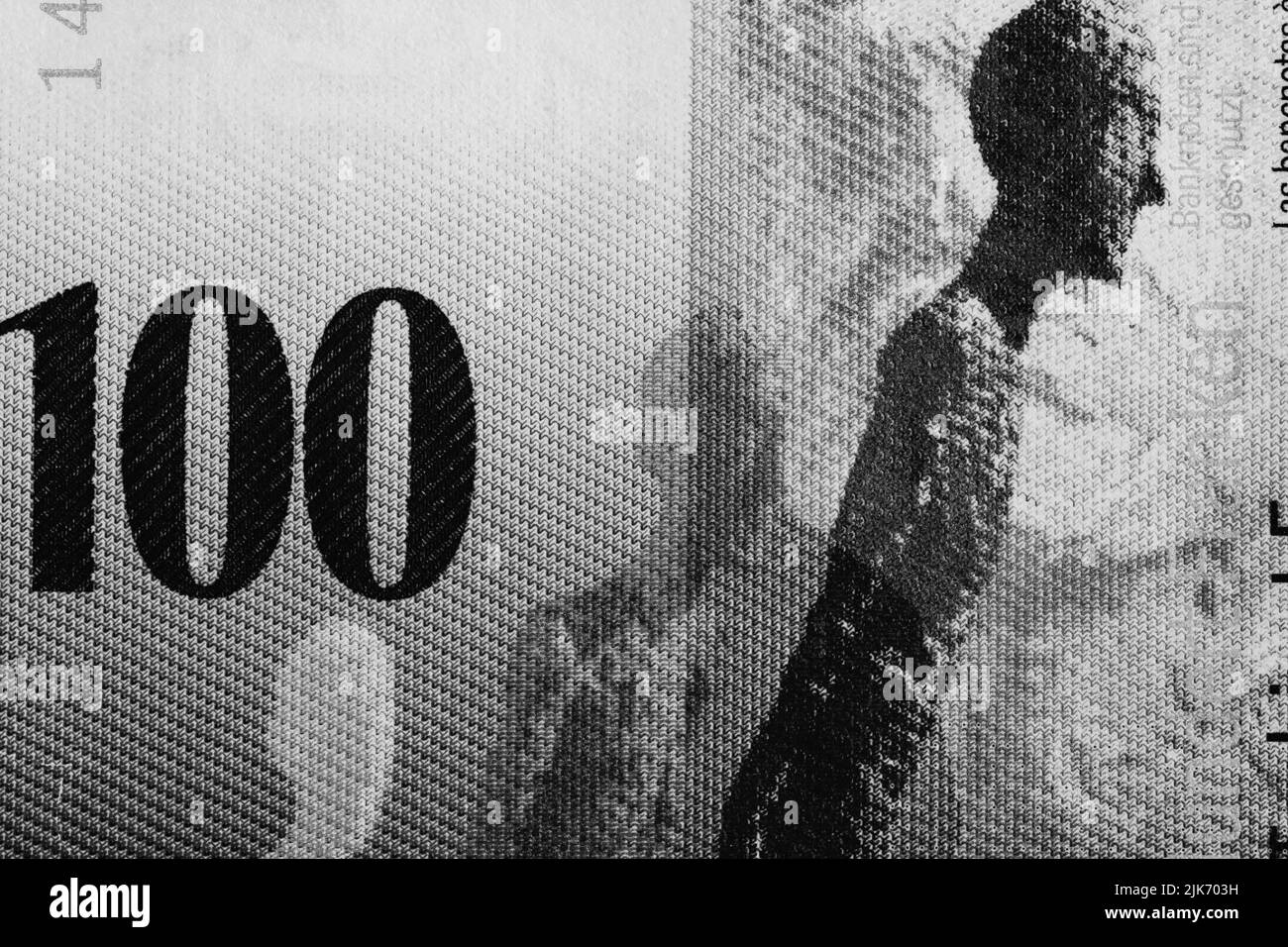 100 euro banknote detail Black and White Stock Photos & Images - Alamy