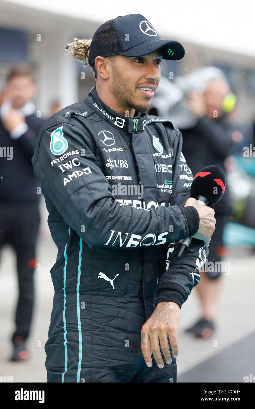 Magyorod, Hungary. July 31th 2022. Formula 1 Hungarian Grand Prix at  Hungaroring, Hungary. Pictured: Lewis Hamilton (GBR) of Mercedes, second in  the race © Piotr ZajacAlamy Live News Stock Photo - Alamy