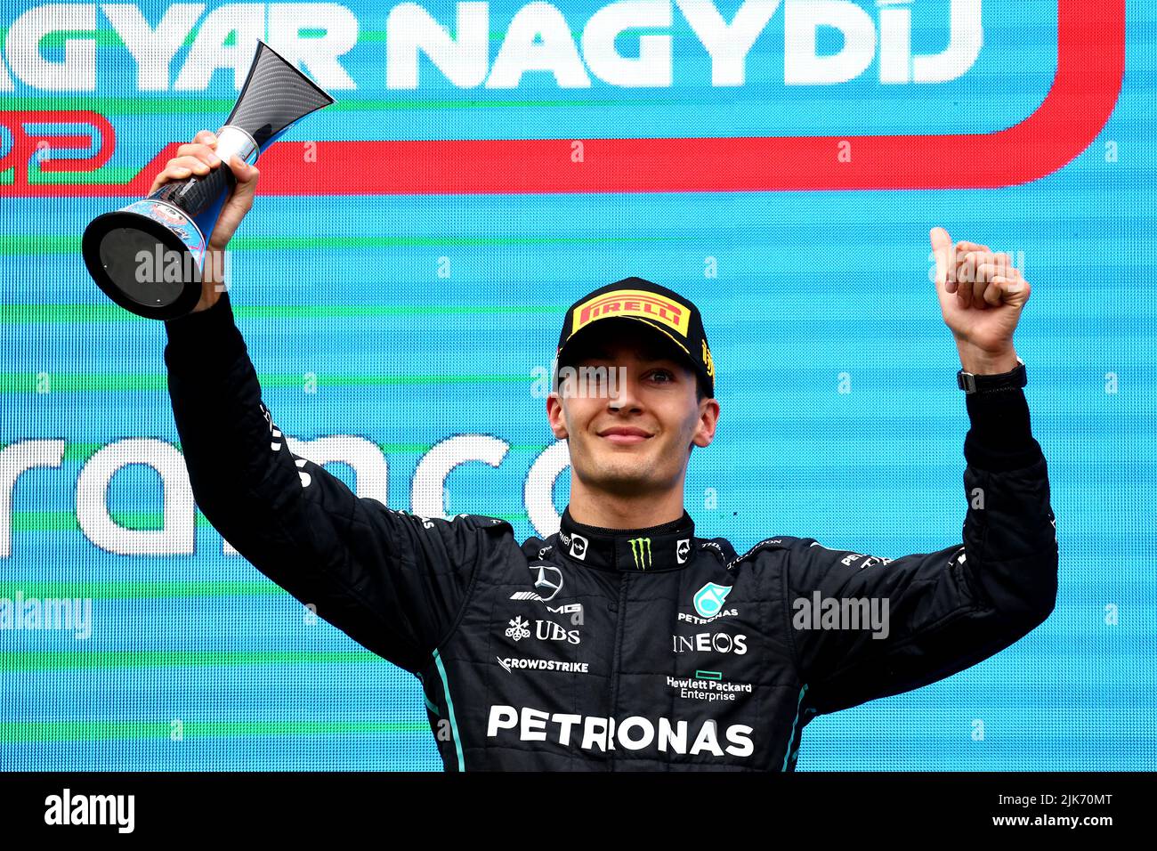 George russell f1 podium 2022 hi-res stock photography and images - Alamy