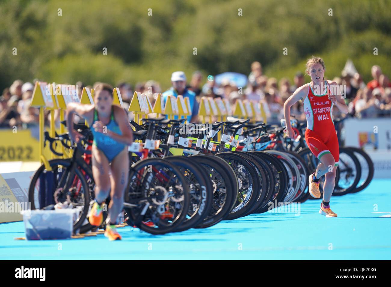 Wales' Non Stanford during the final leg on the way to winning silver