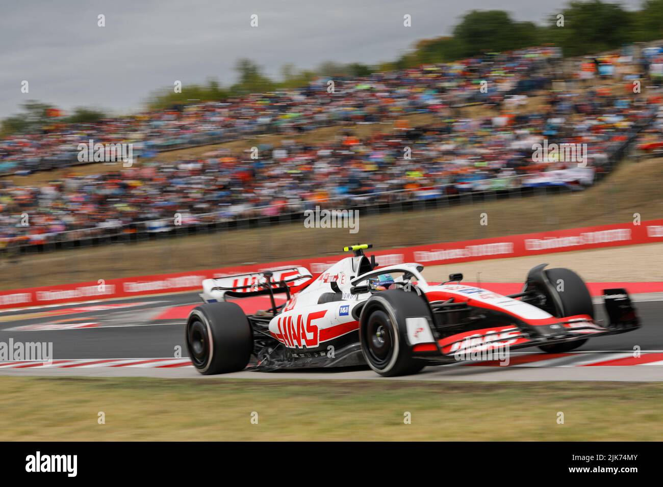 Magyorod, Hungary. July 31th 2022. Formula 1 Hungarian Grand Prix at Hungaroring, Hungary. Pictured:    #47 Mick Schumacher (GER) of Haas F1 Team during the race © Piotr Zajac/Alamy Live News Stock Photo