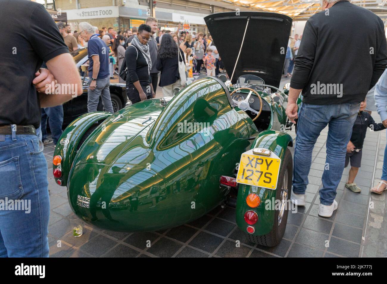 rear view of green RONART W152 56  at 'Park it in the Market' classic car show at Greenwich Market South east London England UK Stock Photo