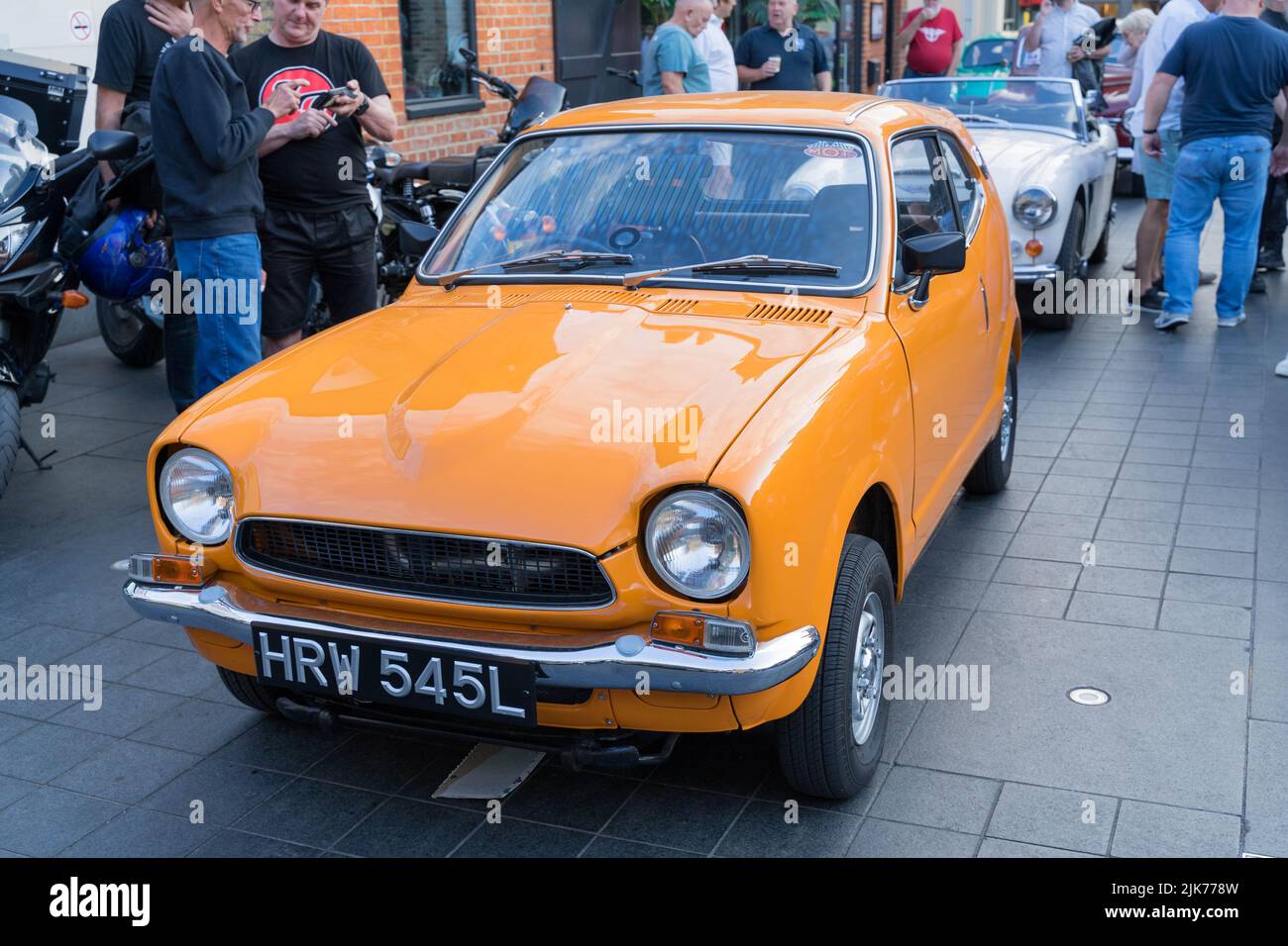 'Park it in the Market' classic car show at Greenwich Market South east London England UK Stock Photo