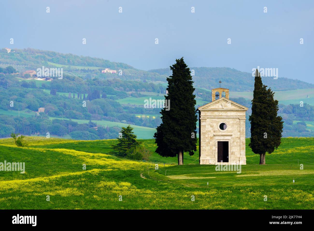 Chapel of Our Lady of Vitalieta (Tuscany, Italy) Stock Photo