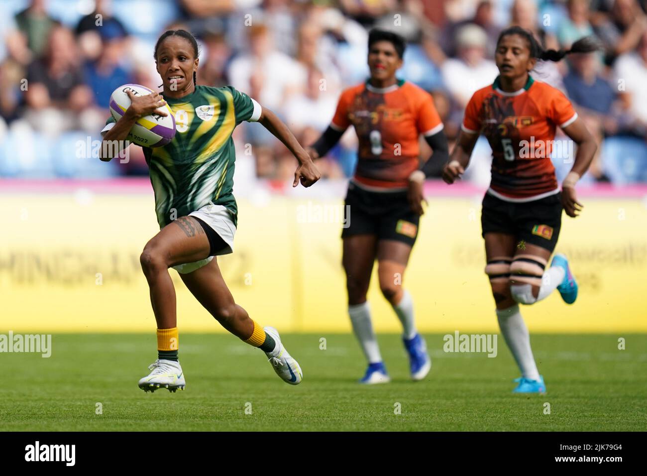 South Africa's Felicia Jacobs in action during South Africa against Sri Lanka in the women's playoff for 7th, at Coventry Stadium on day three of the 2022 Commonwealth Games. Picture date: Sunday July 31, 2022. Stock Photo