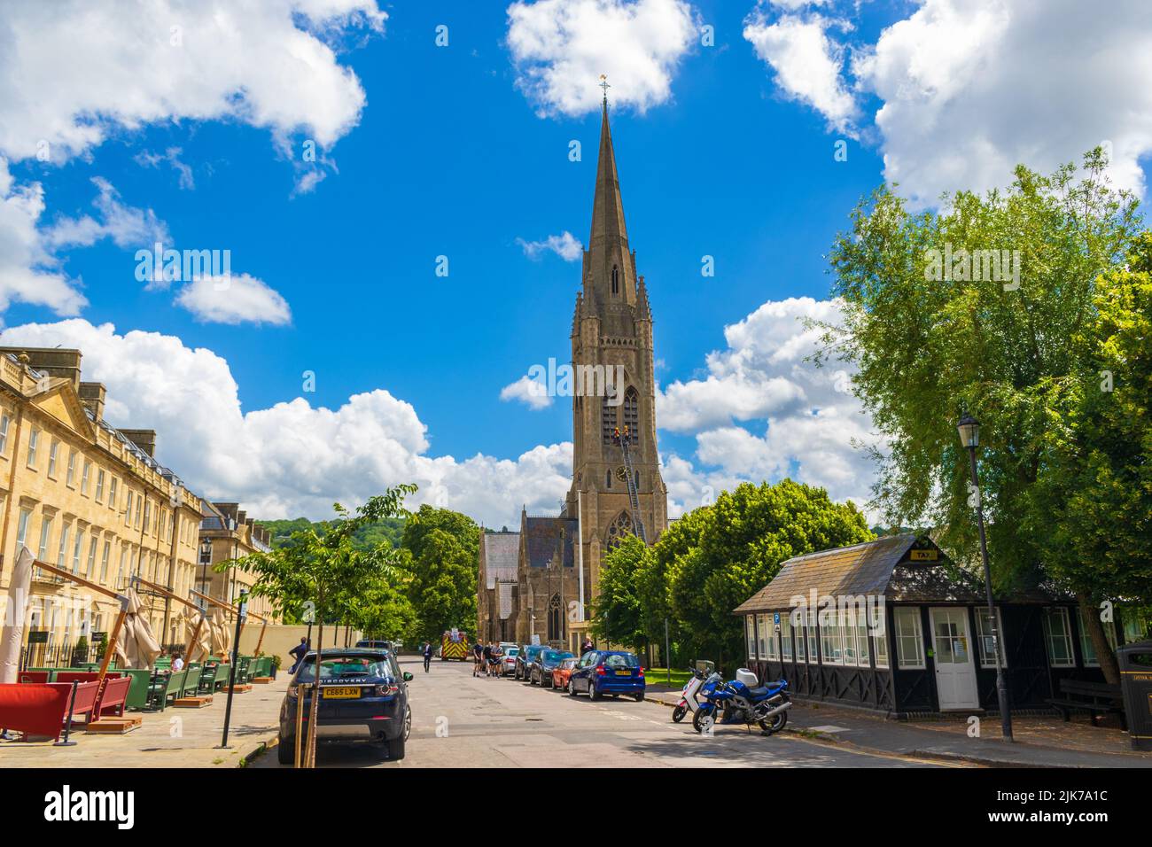 view of the historic streets of Baththe largest city in the county of Somerset, England, known
