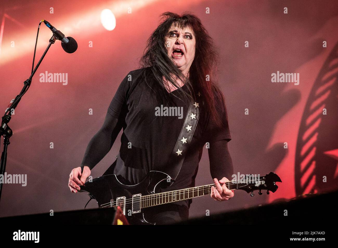 Blackie Lawless of W.A.S.P. performing live in July 2022 Stock Photo