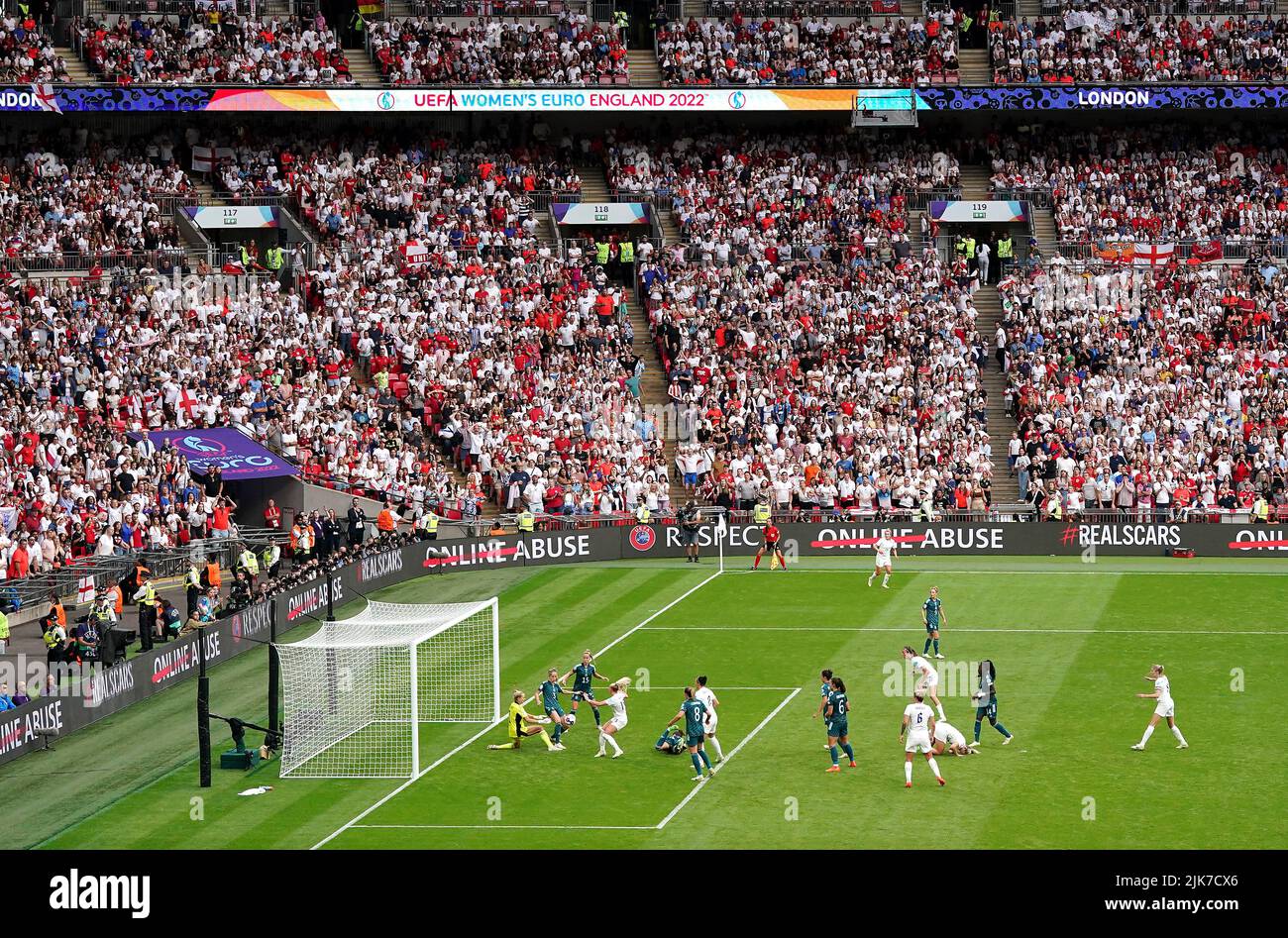 England's Chloe Kelly scores their side's second goal of the game