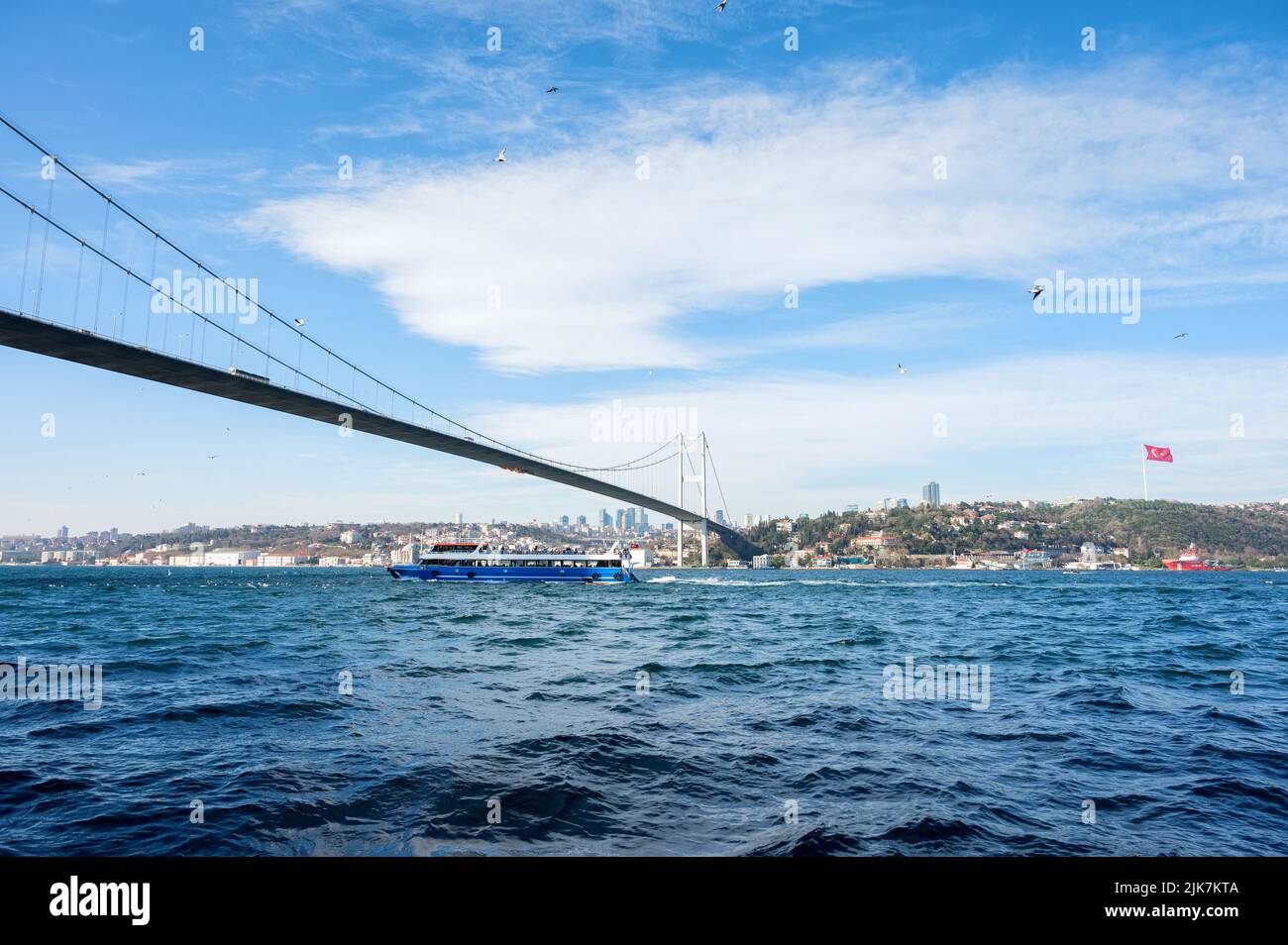 The Bosphorus Bridge connecting Europe and Asia in Istanbul Turkey 2022 ...