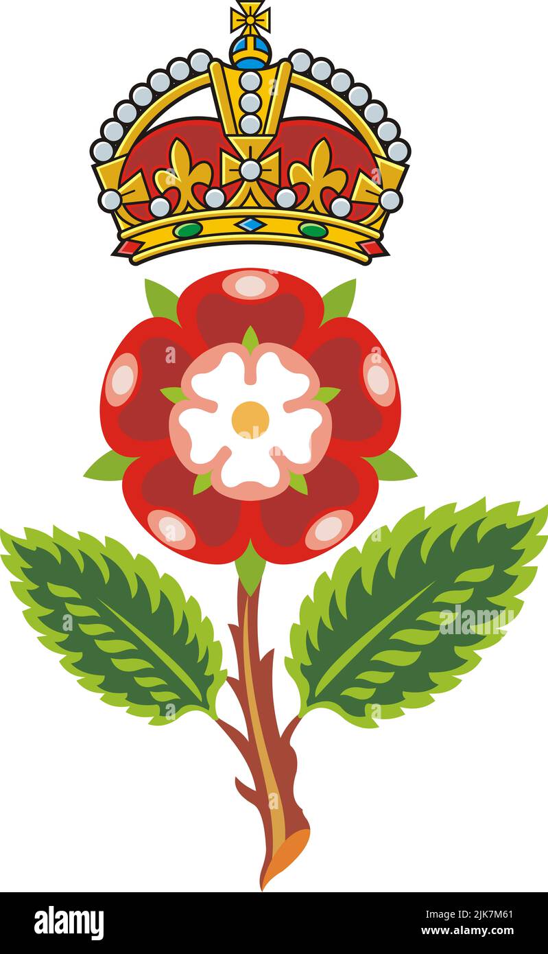 Tudor rose Royal bage of England Stock Photo - Alamy