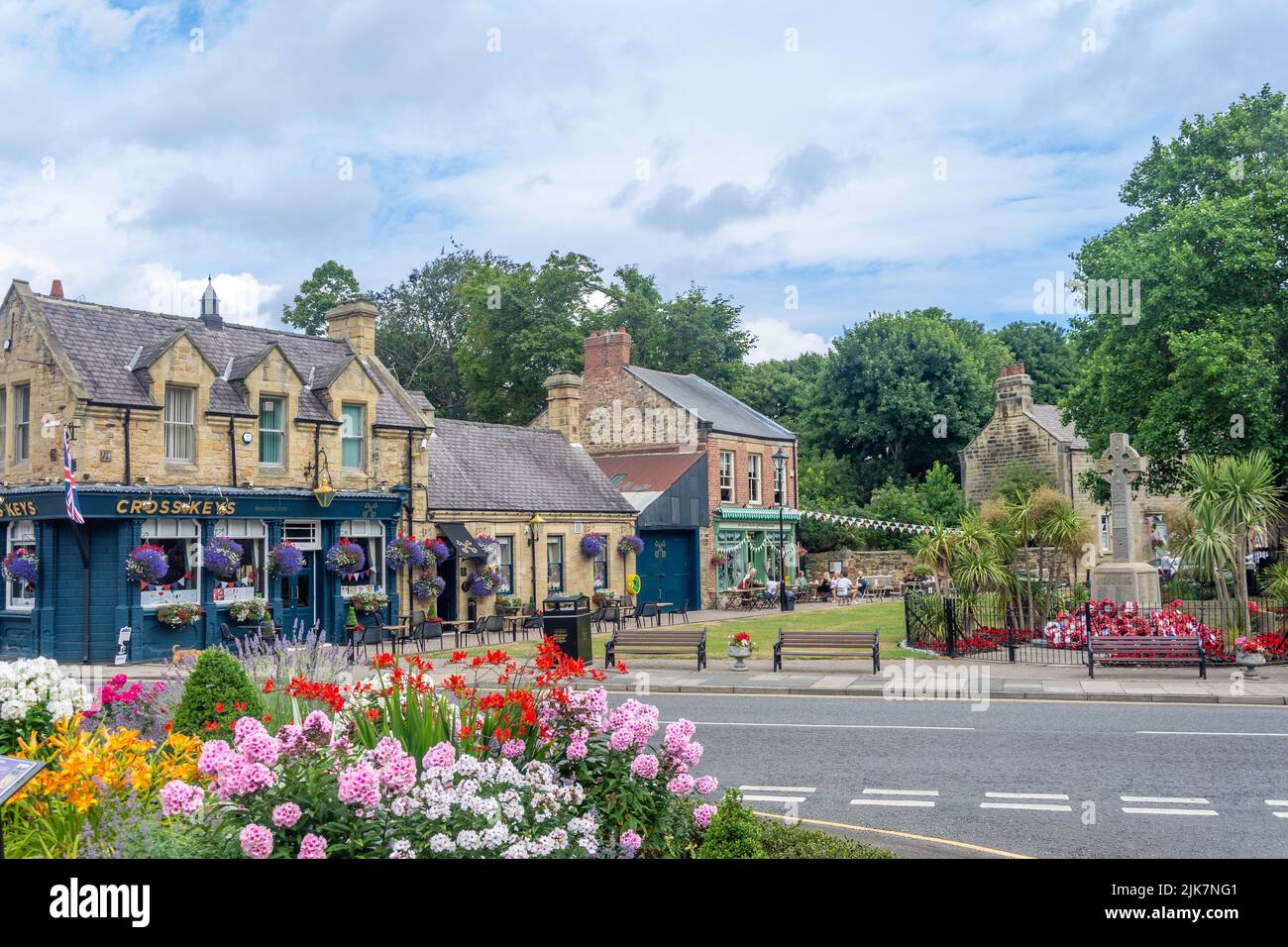 The Green, Washington Village, Washington, Tyne and Wear, England, United Kingdom Stock Photo