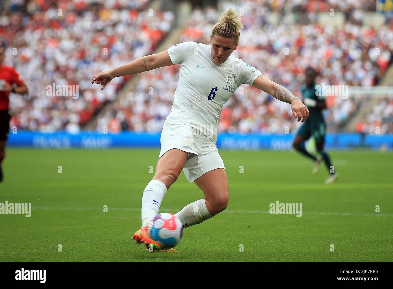 London, UK. 31st July, 2022. Millie Bright of England Women in action during the game. UEFA Women's Euro England 2022 Final, England women v Germany women at Wembley Stadium in London on Sunday 31st July 2022. this image may only be used for Editorial purposes. Editorial use only, license required for commercial use. No use in betting, games or a single club/league/player publications. pic by Steffan Bowen/Andrew Orchard sports photography/Alamy Live news Credit: Andrew Orchard sports photography/Alamy Live News Stock Photo