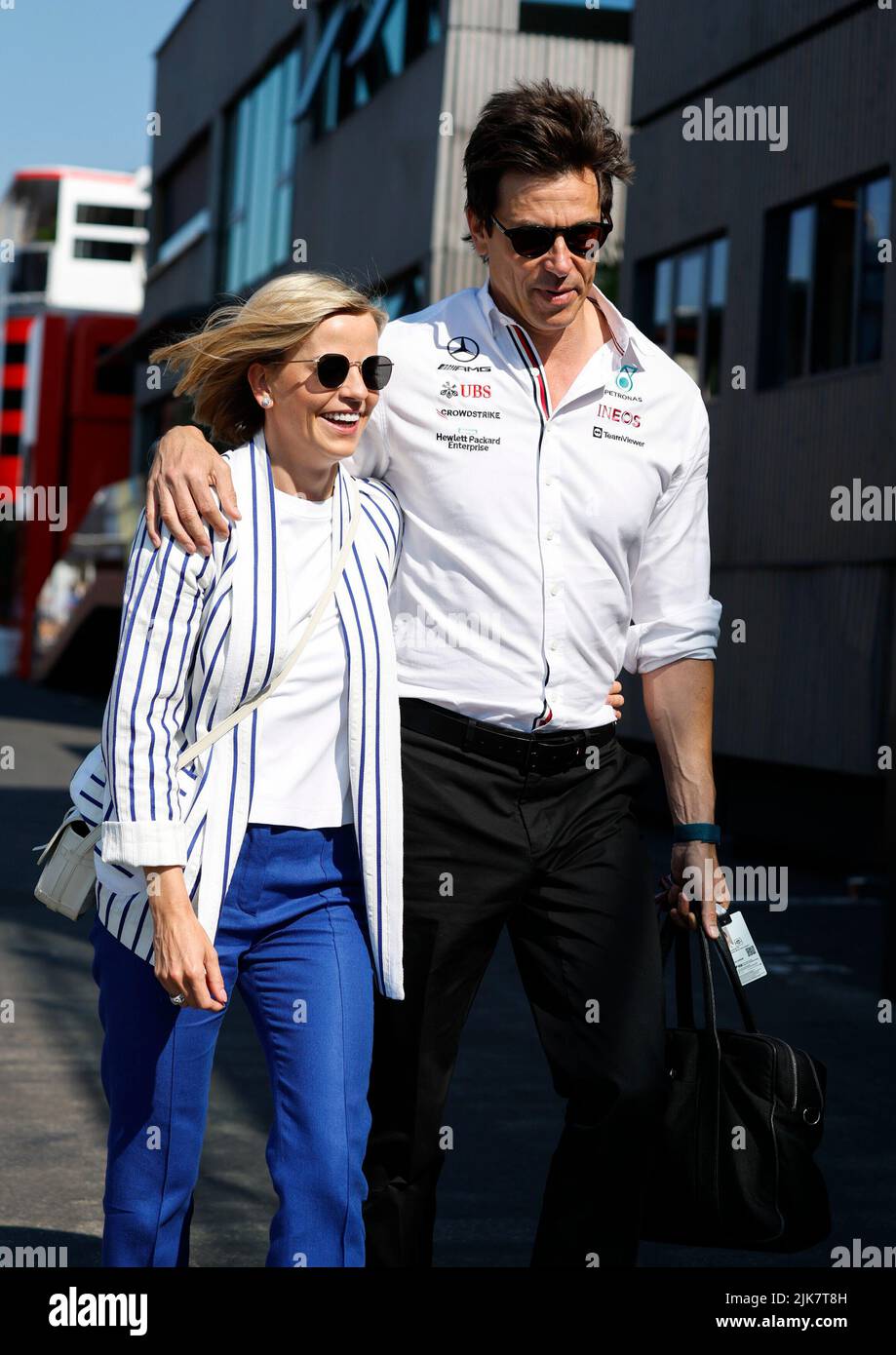 Toto Wolff Aut Mercedes Amg Petronas F1 Team And His Wife Susie Wolff Gbr F1 Grand Prix Of France At Circuit Paul Ricard On July 24 22 In Le Castellet France Photo By