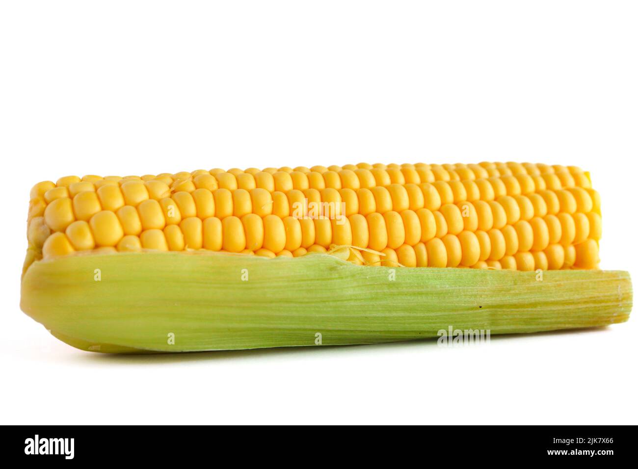Corn on the cob on a white background Stock Photo