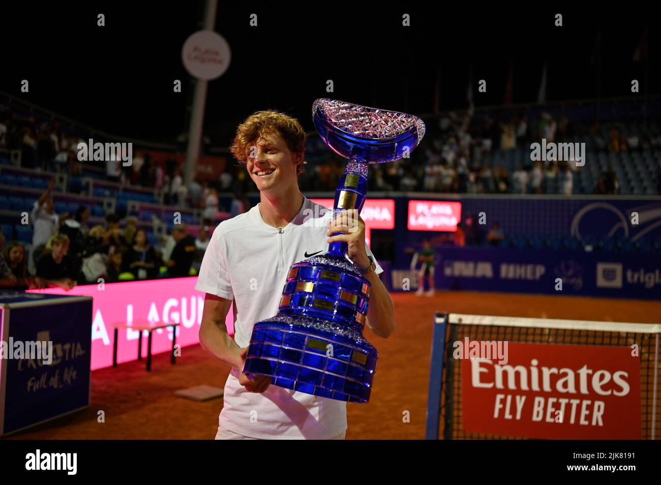 Umago, Umago, Croatia, July 31, 2022, Jannik Sinner (IT) during ATP