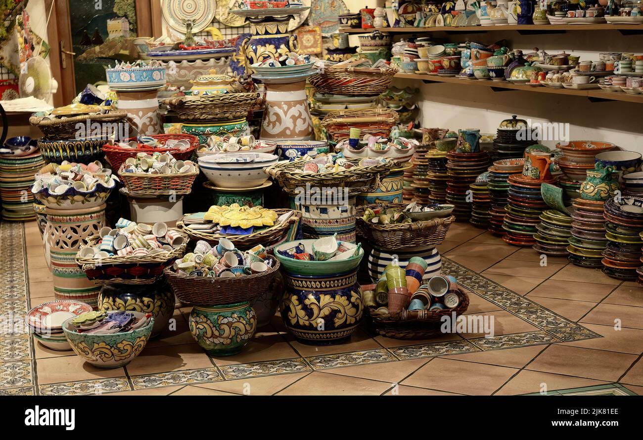 Handpainted ceramic plate from Vietri sul Mare, a town famous for its