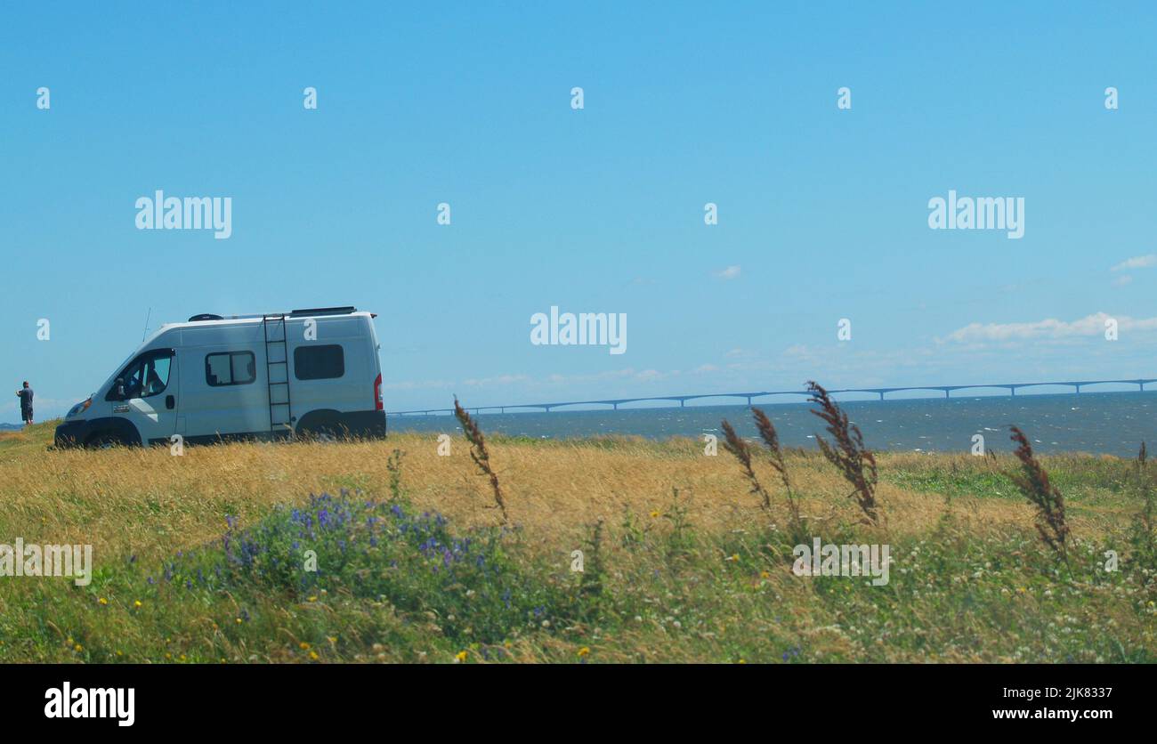 Free camping, Seacow Head,PEI Stock Photo