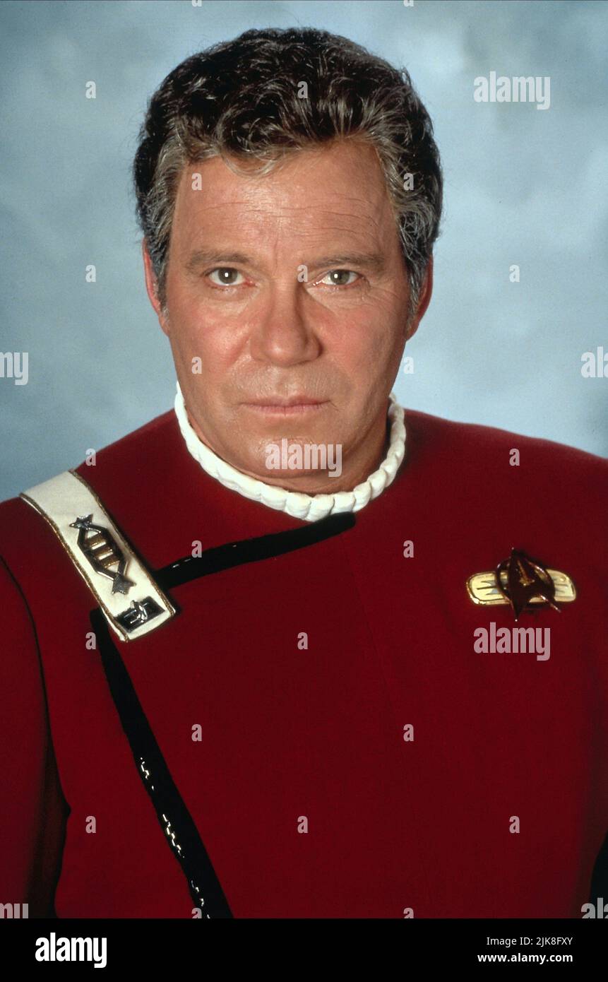 William Shatner Film: Star Trek Vi: The Undiscovered Country (USA 1989) Characters: Captain James T. Kirk  Director: Nicholas Meyer 03 December 1991   **WARNING** This Photograph is for editorial use only and is the copyright of PARAMOUNT PICTURES and/or the Photographer assigned by the Film or Production Company and can only be reproduced by publications in conjunction with the promotion of the above Film. A Mandatory Credit To PARAMOUNT PICTURES is required. The Photographer should also be credited when known. No commercial use can be granted without written authority from the Film Company. Stock Photo