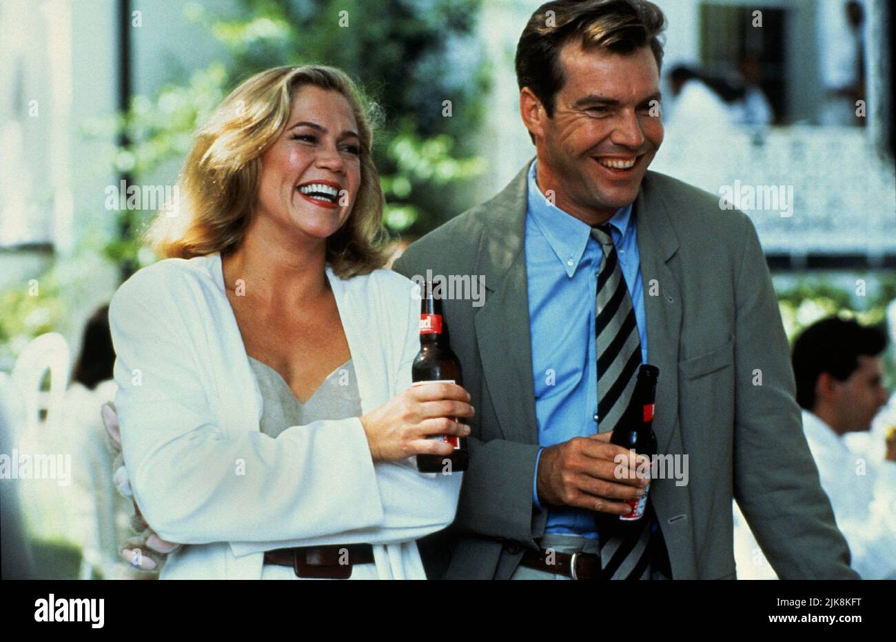 Kathleen Turner & Dennis Quaid Film: Undercover Blues (1994) Characters: Jane Blue & Jefferson 'Jeff' Blue  Director: Herbert Ross 10 September 1993   **WARNING** This Photograph is for editorial use only and is the copyright of MGM and/or the Photographer assigned by the Film or Production Company and can only be reproduced by publications in conjunction with the promotion of the above Film. A Mandatory Credit To MGM is required. The Photographer should also be credited when known. No commercial use can be granted without written authority from the Film Company. Stock Photo