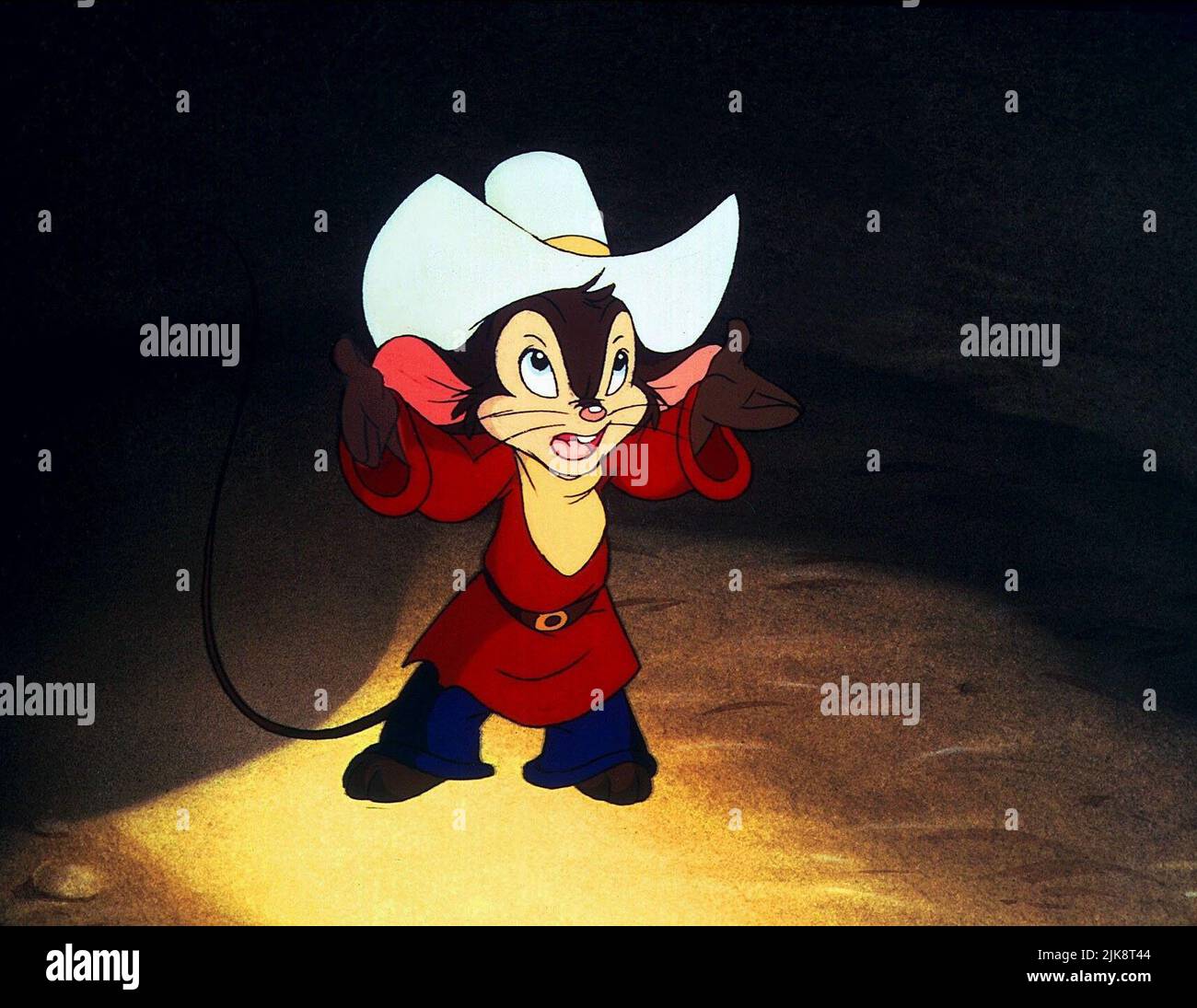 Fievel Film: An American Tail: Fievel Goes West (USA 1991) Characters: Fievel  Director: Phil Nibbelink & Simon Wells 21 November 1991   **WARNING** This Photograph is for editorial use only and is the copyright of UNIVERSAL and/or the Photographer assigned by the Film or Production Company and can only be reproduced by publications in conjunction with the promotion of the above Film. A Mandatory Credit To UNIVERSAL is required. The Photographer should also be credited when known. No commercial use can be granted without written authority from the Film Company. Stock Photo