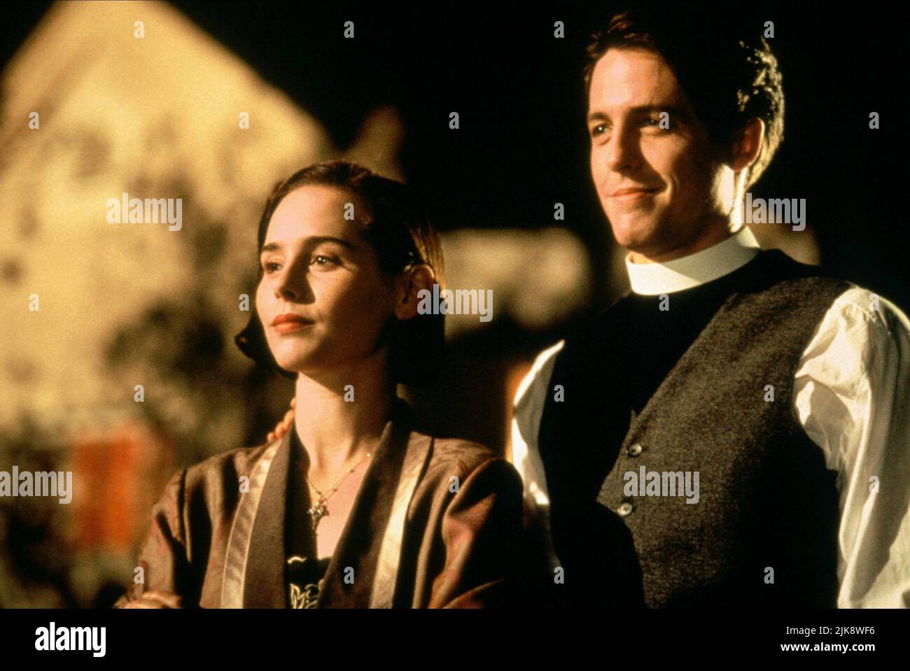 Tara Fitzgerald & Hugh Grant Film: Sirens (UK/AUS 1994) Characters: Estella Campion & Anthony Campion  Director: John Duigan 04 March 1994   **WARNING** This Photograph is for editorial use only and is the copyright of BRITISH SCREEN FINANCE and/or the Photographer assigned by the Film or Production Company and can only be reproduced by publications in conjunction with the promotion of the above Film. A Mandatory Credit To BRITISH SCREEN FINANCE is required. The Photographer should also be credited when known. No commercial use can be granted without written authority from the Film Company. Stock Photo