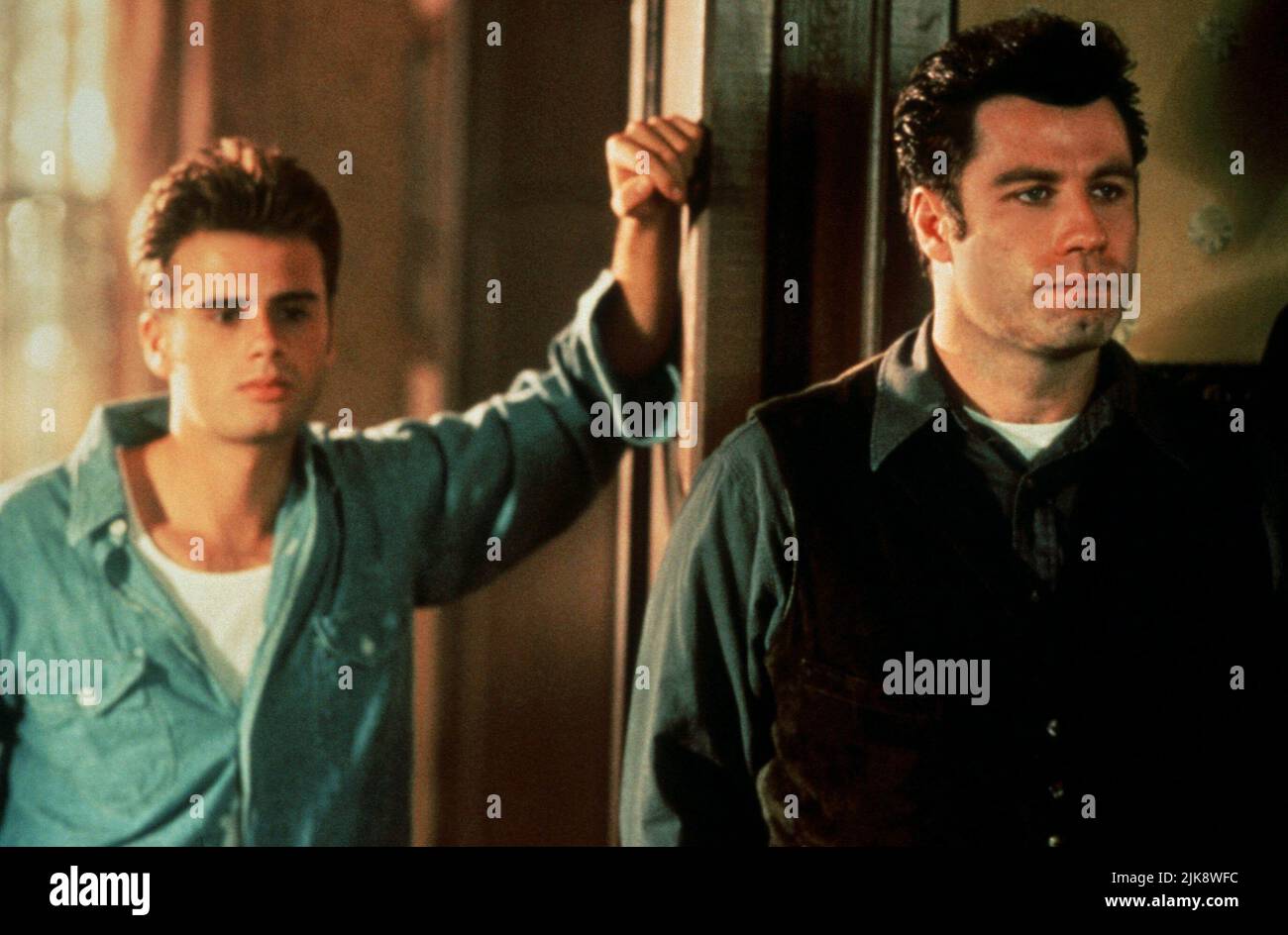 Jamie Walters & John Travolta Film: Shout (1991) Characters: Jesse Tucker  (as James Walters) & Jack Cabe Director: Jeffrey Hornaday 04 October 1991  **WARNING** This Photograph is for editorial use only and