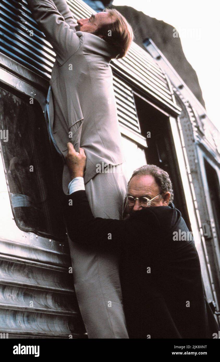 James B. Sikking & Gene Hackmam  Film Narrow Margin (1990)   21 September 1990   **WARNING** This Photograph is for editorial use only and is the copyright of CAROLCO and/or the Photographer assigned by the  Film or Production Company and can only be reproduced by publications in conjunction with the promotion of the above  Film. A Mandatory Credit To CAROLCO is required. The Photographer should also be credited when known. No commercial use can be granted without written authority from the  Film Company. Stock Photo