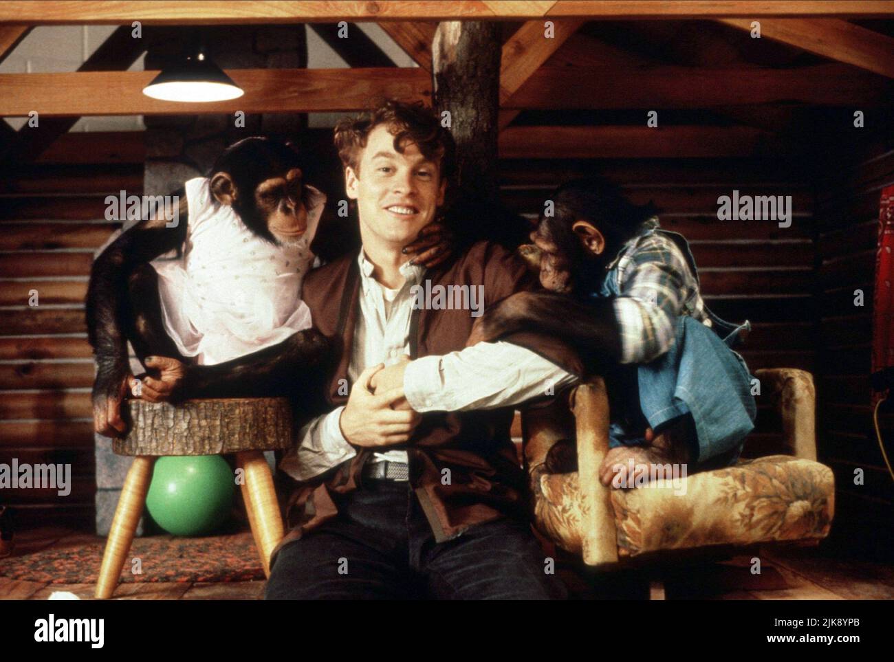 Tate Donovan & Chimps Film: Love Potion No. 9 (1992) Characters: Paul Matthews  Director: Dale Launer 13 November 1992   **WARNING** This Photograph is for editorial use only and is the copyright of 20 CENTURY FOX and/or the Photographer assigned by the Film or Production Company and can only be reproduced by publications in conjunction with the promotion of the above Film. A Mandatory Credit To 20 CENTURY FOX is required. The Photographer should also be credited when known. No commercial use can be granted without written authority from the Film Company. Stock Photo