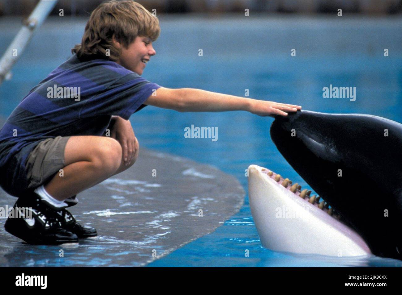 Jason James Richter Film: Free Willy (USA/FR 1993) Characters: Jesse  Director: Simon Wincer 16 July 1993   **WARNING** This Photograph is for editorial use only and is the copyright of WARNER BROS. and/or the Photographer assigned by the Film or Production Company and can only be reproduced by publications in conjunction with the promotion of the above Film. A Mandatory Credit To WARNER BROS. is required. The Photographer should also be credited when known. No commercial use can be granted without written authority from the Film Company. Stock Photo