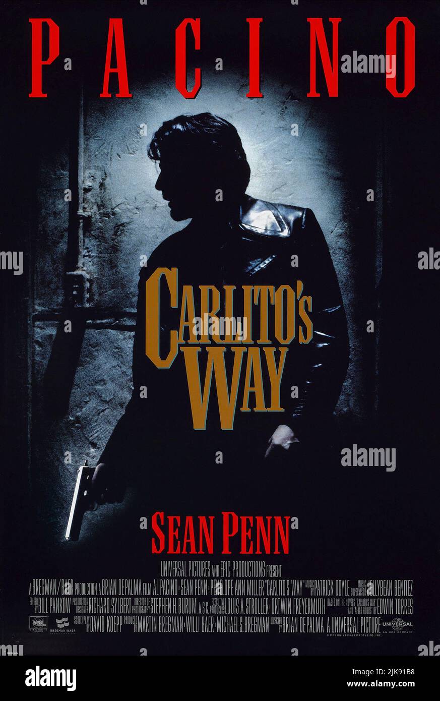 Al Pacino Film: Carlito'S Way (1990) Characters: Carlito 'Charlie' Brigante  01 August 1993   **WARNING** This Photograph is for editorial use only and is the copyright of UNIVERAL and/or the Photographer assigned by the Film or Production Company and can only be reproduced by publications in conjunction with the promotion of the above Film. A Mandatory Credit To UNIVERAL is required. The Photographer should also be credited when known. No commercial use can be granted without written authority from the Film Company. Stock Photo