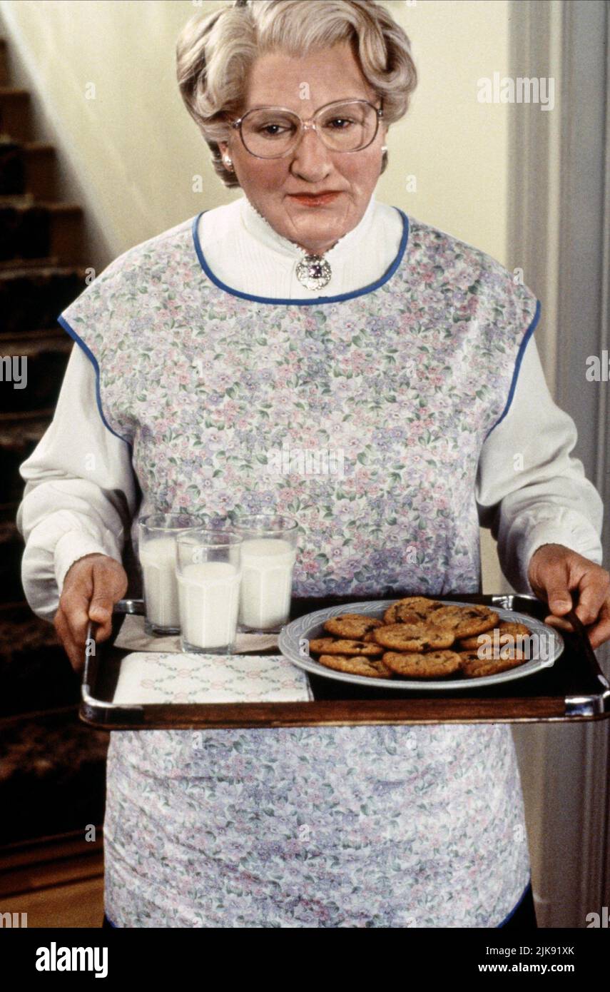 Robin Williams Film: Mrs. Doubtfire (USA 1993)   Director: Chris Columbus 24 November 1993   **WARNING** This Photograph is for editorial use only and is the copyright of 20TH CENTURY FOX and/or the Photographer assigned by the Film or Production Company and can only be reproduced by publications in conjunction with the promotion of the above Film. A Mandatory Credit To 20TH CENTURY FOX is required. The Photographer should also be credited when known. No commercial use can be granted without written authority from the Film Company. Stock Photo