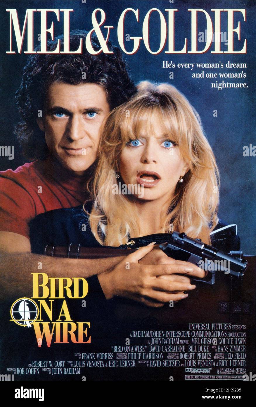 Mel Gibson & Goldie Hawn Poster Film: Bird On A Wire (1990) Characters ...