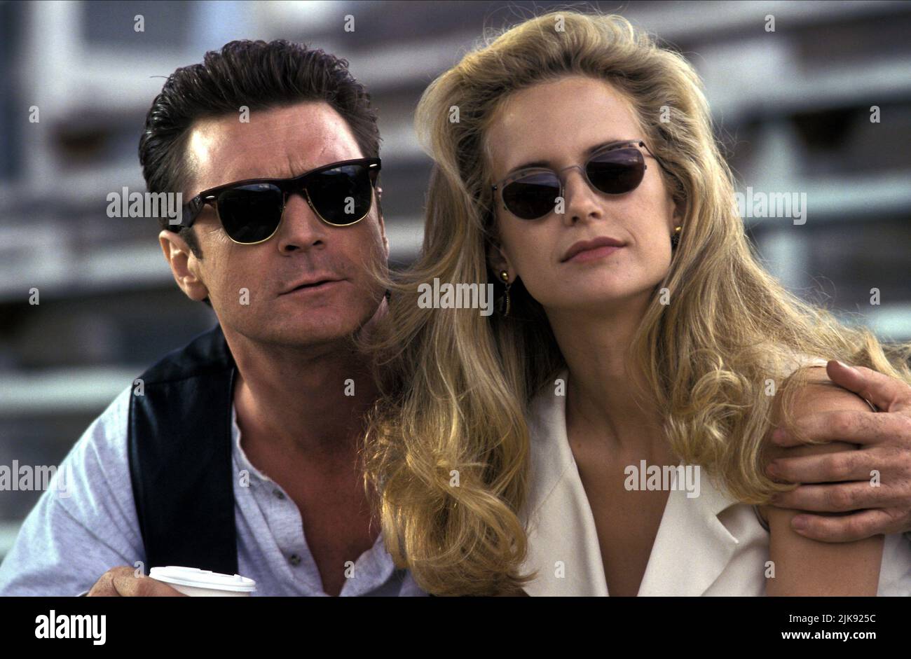 Patrick Bergin & Kelly Preston Film: Double Cross (USA 1994) Characters: Jack Conealy, Vera Blanchard  Director: Michael Keusch 29 June 1994   **WARNING** This Photograph is for editorial use only and is the copyright of INTERGLOBAL PRODUCTIONS and/or the Photographer assigned by the Film or Production Company and can only be reproduced by publications in conjunction with the promotion of the above Film. A Mandatory Credit To INTERGLOBAL PRODUCTIONS is required. The Photographer should also be credited when known. No commercial use can be granted without written authority from the Film Company Stock Photo