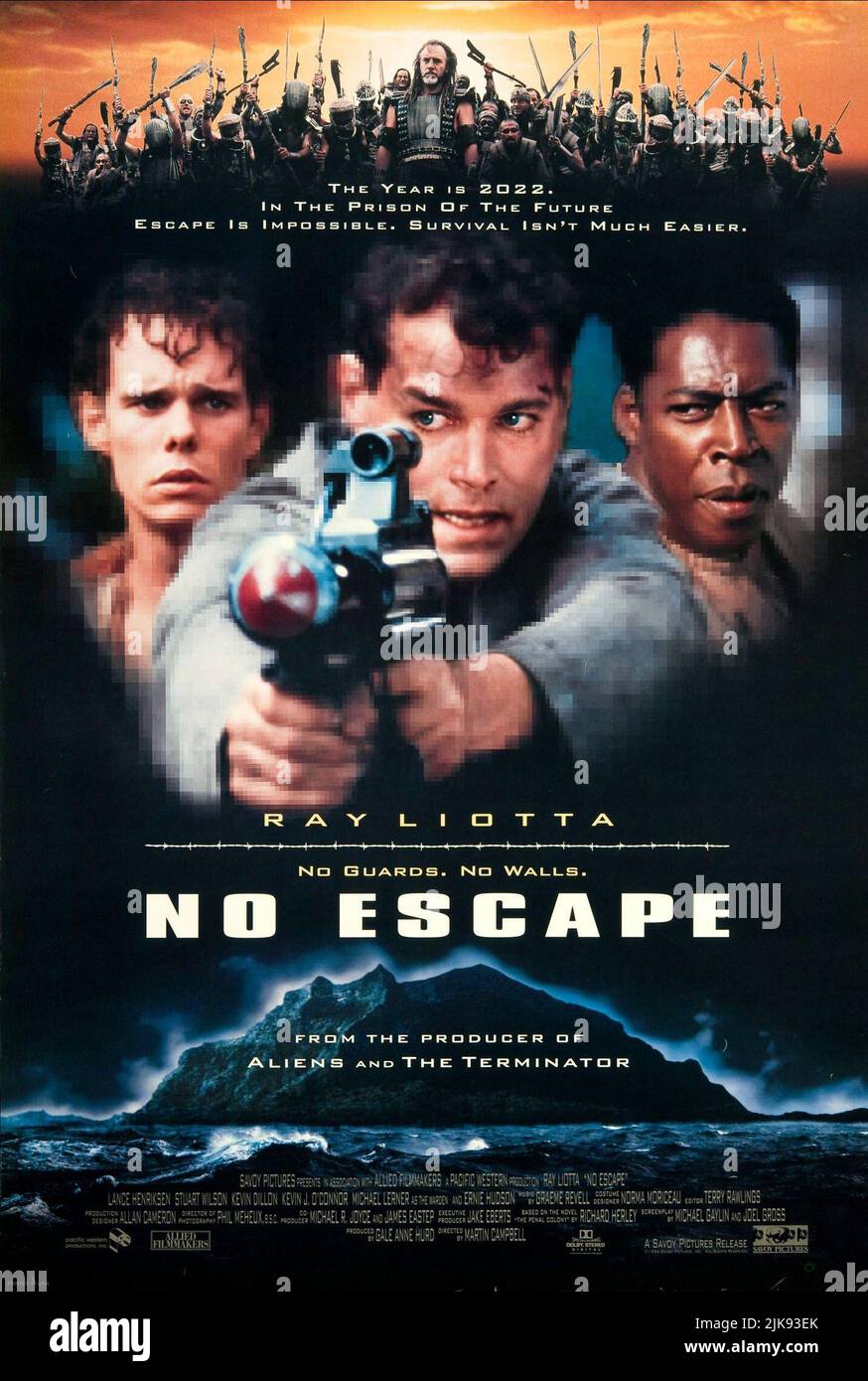 Kevin Dillon, Ray Liotta & Ernie Hudson Film: No Escape (1994) Characters: Casey, Capt. J.T. Robbins, Hawkins  Director: Martin Campbell 29 April 1994   **WARNING** This Photograph is for editorial use only and is the copyright of HBO and/or the Photographer assigned by the Film or Production Company and can only be reproduced by publications in conjunction with the promotion of the above Film. A Mandatory Credit To HBO is required. The Photographer should also be credited when known. No commercial use can be granted without written authority from the Film Company. Stock Photo