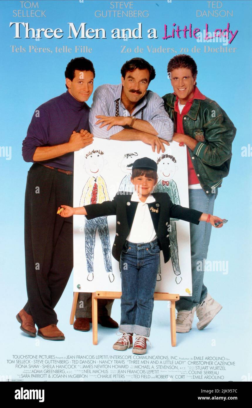 Steve Guttenberg Tom Selleck Ted Danson Robin Weisman Poster Film 