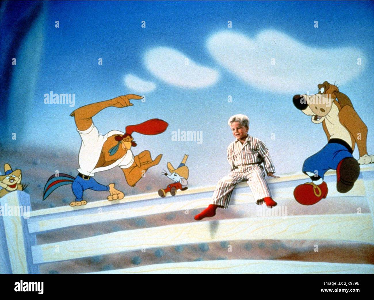 Toby Scott Ganger & Patou Film: Rock-A-Doodle (1991)   Director: Don Bluth & Gary Goldman 02 August 1991   **WARNING** This Photograph is for editorial use only and is the copyright of SAMUEL GOLDWYN COMPANY and/or the Photographer assigned by the Film or Production Company and can only be reproduced by publications in conjunction with the promotion of the above Film. A Mandatory Credit To SAMUEL GOLDWYN COMPANY is required. The Photographer should also be credited when known. No commercial use can be granted without written authority from the Film Company. Stock Photo