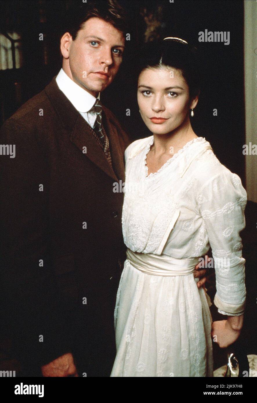 Lloyd Owen & Catherine Zeta Jones  Film The Cinder Path (1993) Characters: Charlie MacFell &  Director: Simon Langton 17 April 1994   **WARNING** This Photograph is for editorial use only and is the copyright of TYNE TEES and/or the Photographer assigned by the  Film or Production Company and can only be reproduced by publications in conjunction with the promotion of the above  Film. A Mandatory Credit To TYNE TEES is required. The Photographer should also be credited when known. No commercial use can be granted without written authority from the  Film Company. Stock Photo