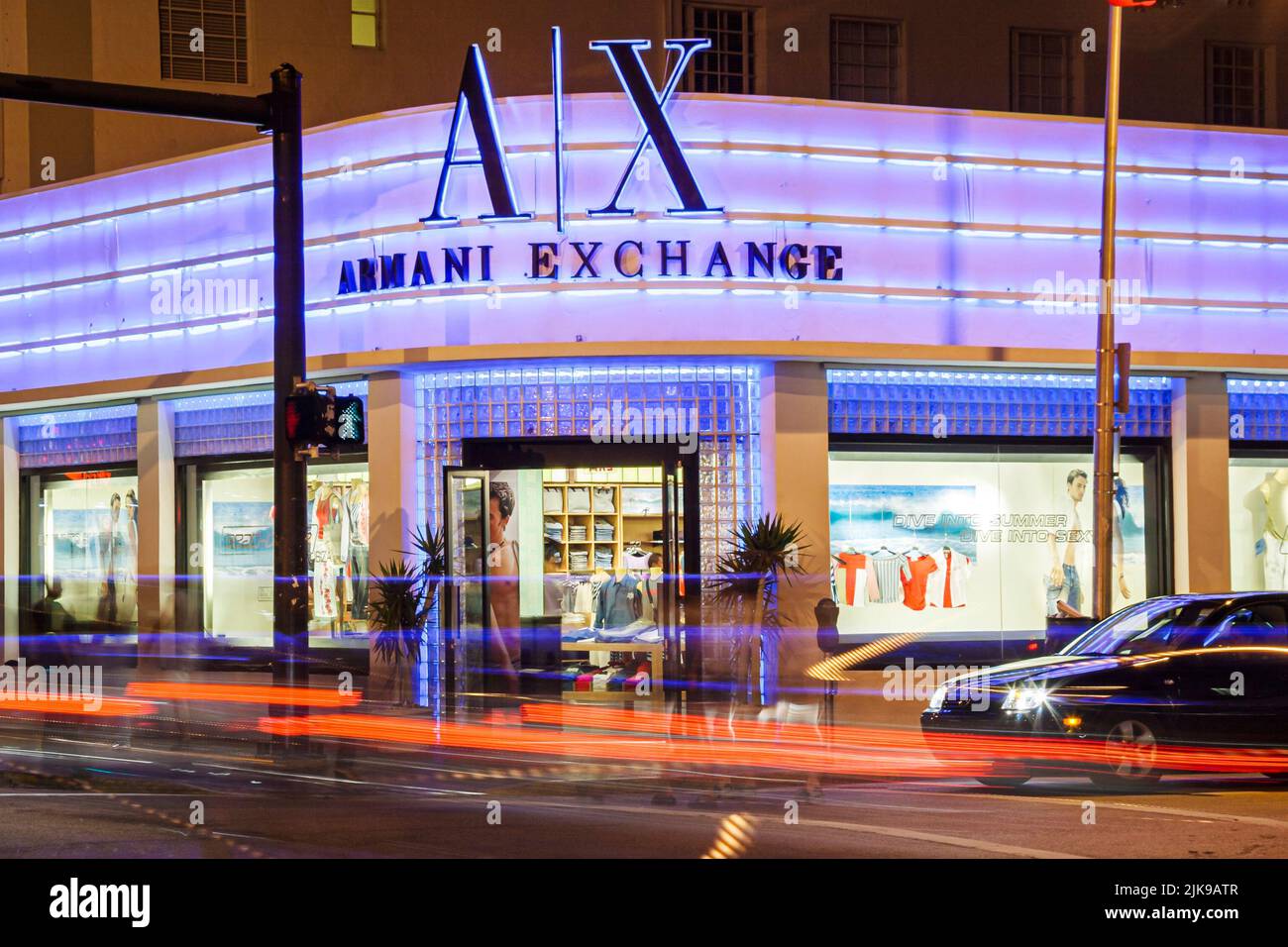 Miami Beach Florida,Collins Avenue,Armani Exchange store business luxury upscale