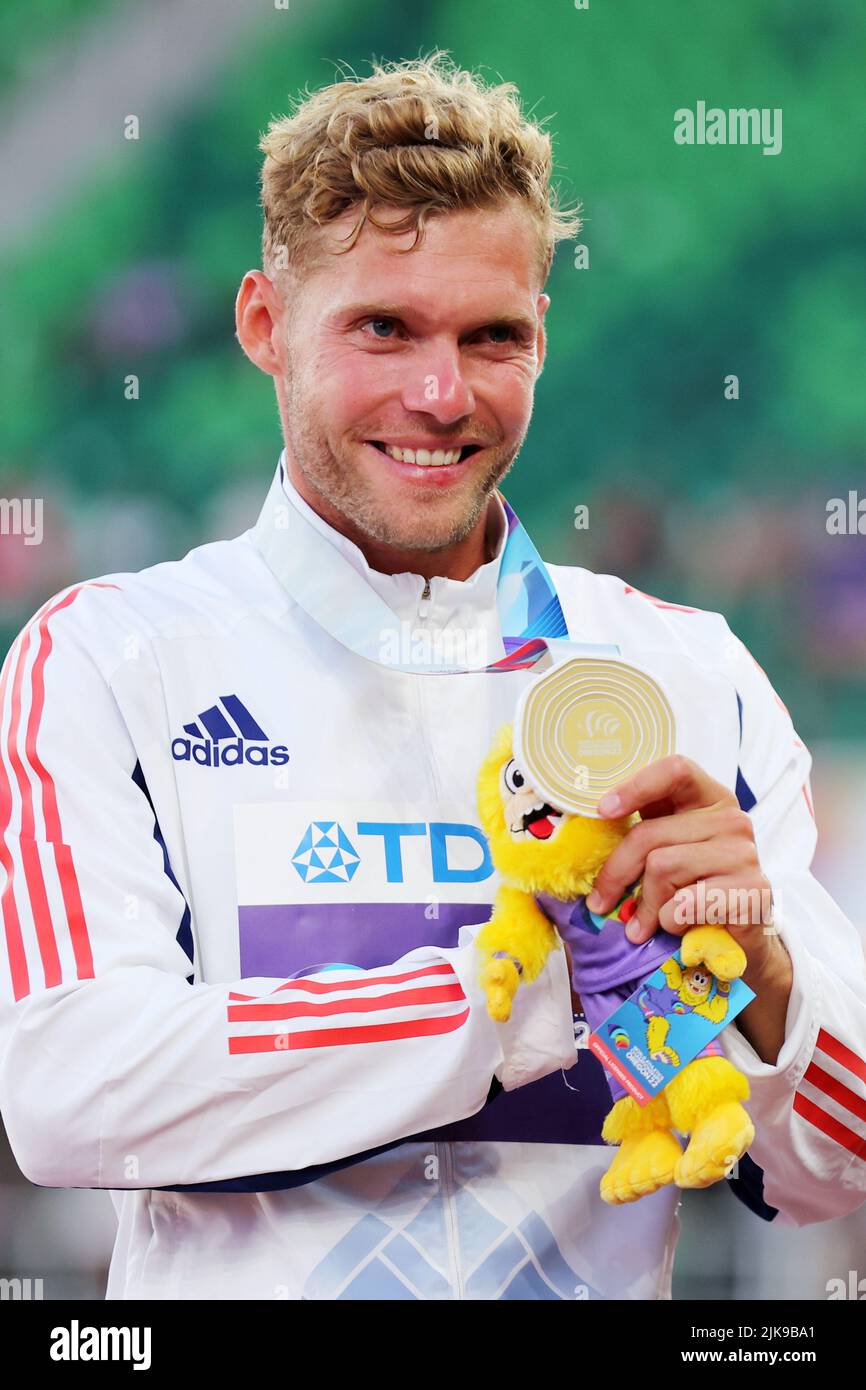 Hayward Field, Eugene, Oregon, USA. 24th July, 2022. Kevin Mayer (FRA
