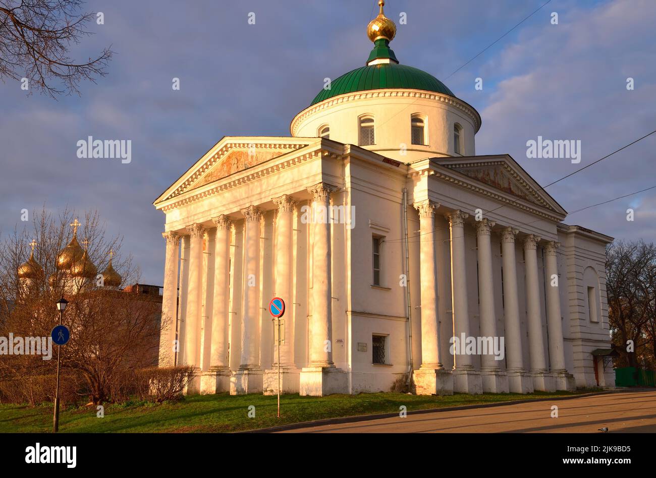 Ilyinsko-Tikhonovskaya Church in the morning. Orthodox church of classical  architecture of the XIX century. Yaroslavl, Russia, 2022 Stock Photo - Alamy