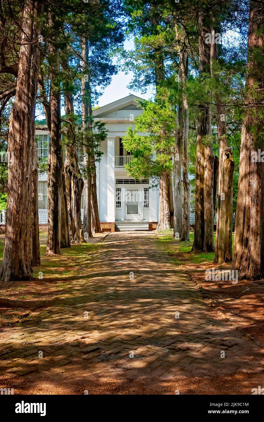 Rowan Oak, William Faulkner’s home, is pictured, Aug. 6, 2011, in Oxford, Mississippi. The primitive Greek Revival Home was built in the 1840s. Stock Photo