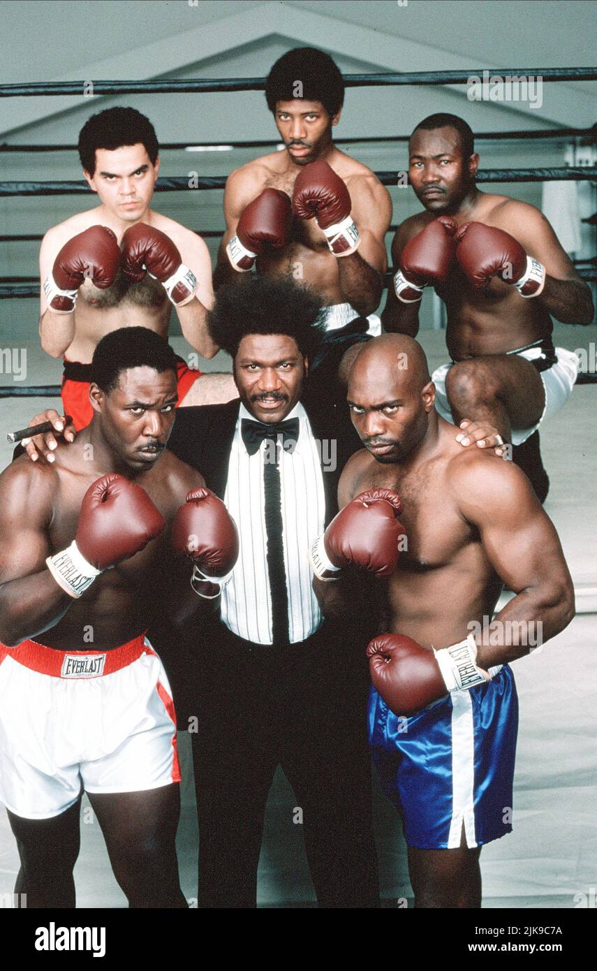 Scene With Danny Johnson, Ving Rhames & Jarrod Bunch Film: Don King: Only In America (1997) Characters: WITH Larry Holmes,Don King & George Foreman  Director: John Herzfeld 15 November 1997   **WARNING** This Photograph is for editorial use only and is the copyright of HBO and/or the Photographer assigned by the Film or Production Company and can only be reproduced by publications in conjunction with the promotion of the above Film. A Mandatory Credit To HBO is required. The Photographer should also be credited when known. No commercial use can be granted without written authority from the Fil Stock Photo
