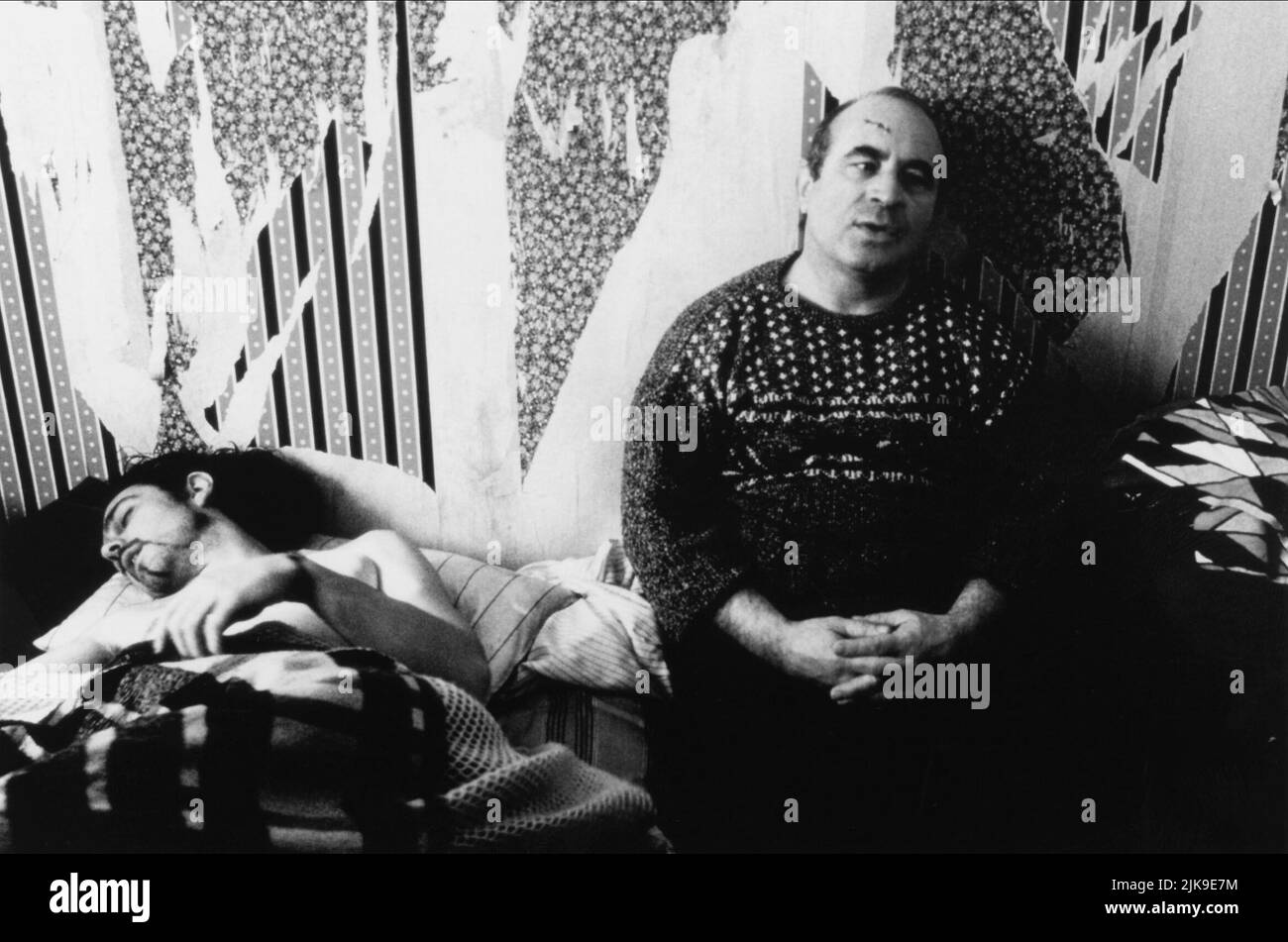 Mat Hand & Bob Hoskins  Film 24 7: Twenty Four Seven (UK 1997) Characters: Wesley Fagash & Alan Darcy  Director: Shane Meadows 31 August 1997   **WARNING** This Photograph is for editorial use only and is the copyright of BBC and/or the Photographer assigned by the  Film or Production Company and can only be reproduced by publications in conjunction with the promotion of the above  Film. A Mandatory Credit To BBC is required. The Photographer should also be credited when known. No commercial use can be granted without written authority from the  Film Company. Stock Photo