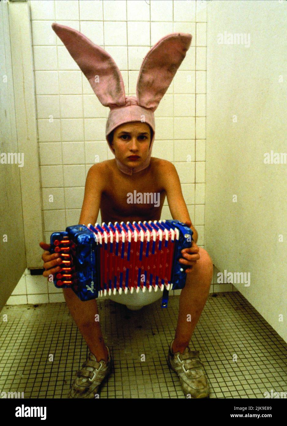 Jacob Sewell Film: Gummo (1998) Characters: Bunny Boy  Director: Harmony Korine 29 August 1997   **WARNING** This Photograph is for editorial use only and is the copyright of FINE LINE FEATURES and/or the Photographer assigned by the Film or Production Company and can only be reproduced by publications in conjunction with the promotion of the above Film. A Mandatory Credit To FINE LINE FEATURES is required. The Photographer should also be credited when known. No commercial use can be granted without written authority from the Film Company. Stock Photo