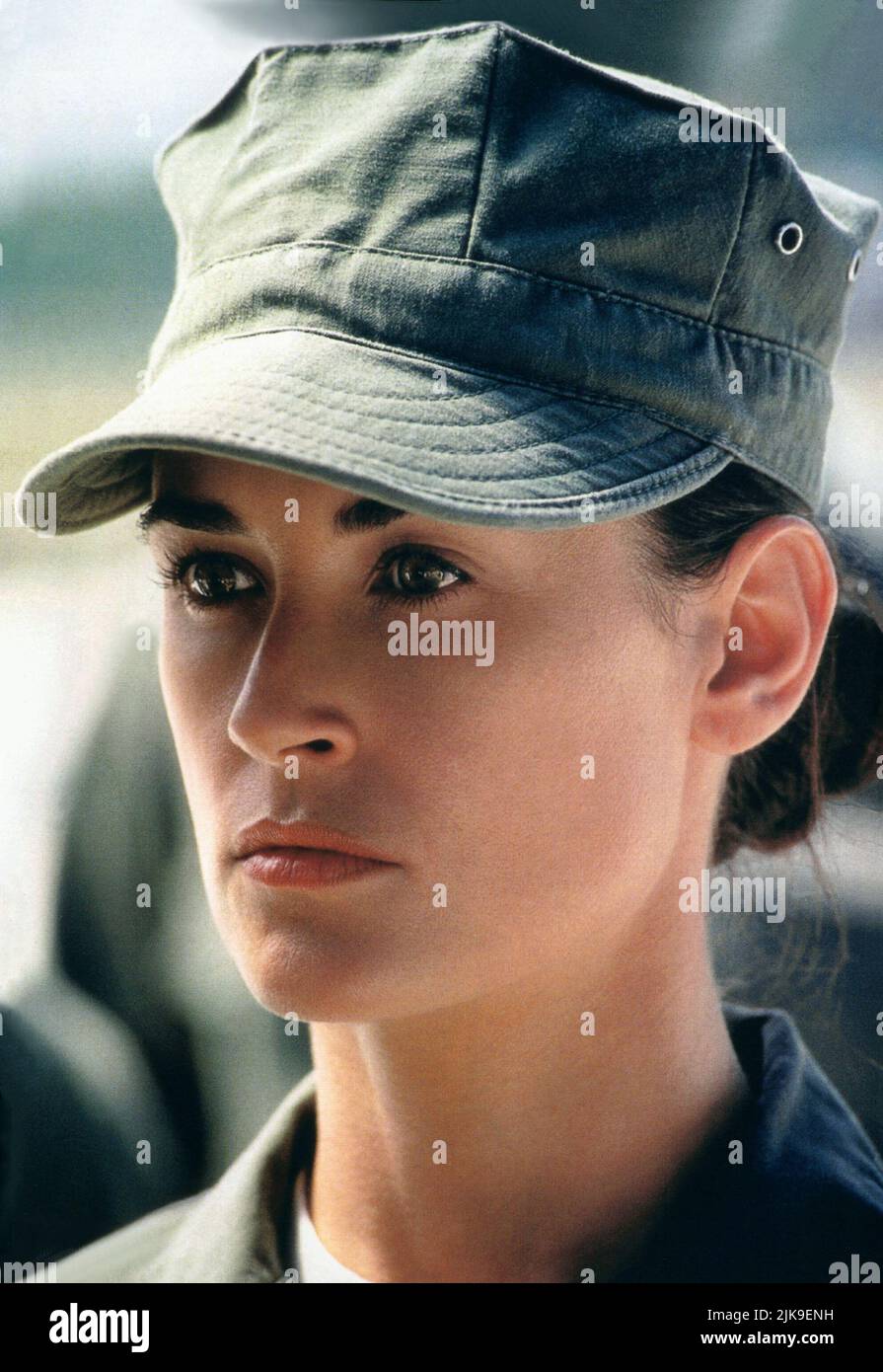 Demi Moore Film: G.I. Jane; Gi Jane (1998) Characters: Jordan O'Neill  Director: Ridley Scott 01 April 1997   **WARNING** This Photograph is for editorial use only and is the copyright of HOLLYWOOD PICTURES and/or the Photographer assigned by the Film or Production Company and can only be reproduced by publications in conjunction with the promotion of the above Film. A Mandatory Credit To HOLLYWOOD PICTURES is required. The Photographer should also be credited when known. No commercial use can be granted without written authority from the Film Company. Stock Photo