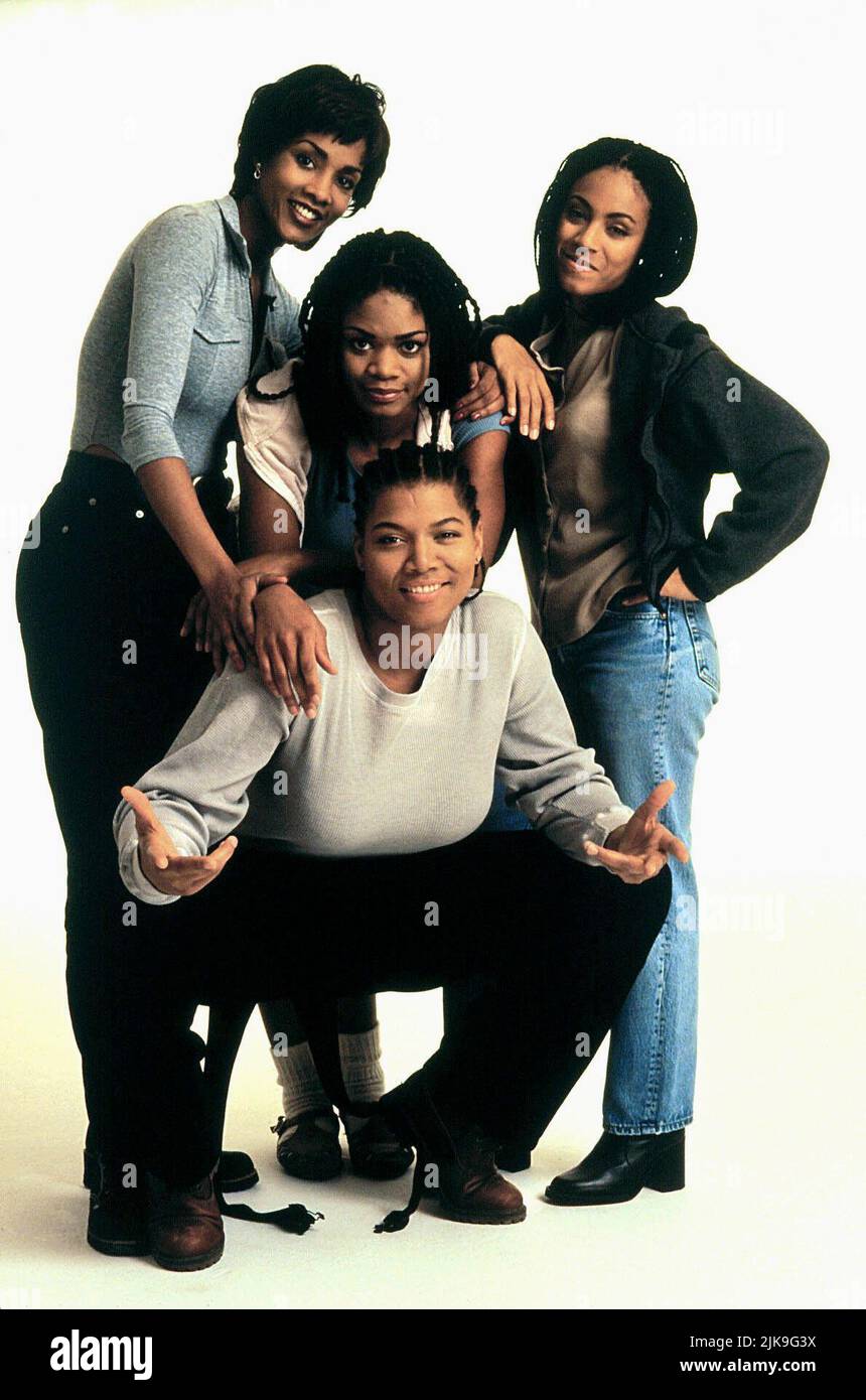Queen Latifah, Vivica A. Fox, Kimberly Elise & Jada Pinkett Smith Film: Set It Off (1996) Characters: Cleopatra 'Cleo' Sims,Francesca 'Frankie' Sutton,Tisean 'T.T.' Williams & Lida 'Stony' Newsom  Director: F. Gary Gray 06 November 1996   **WARNING** This Photograph is for editorial use only and is the copyright of NEW LINE CINEMA and/or the Photographer assigned by the Film or Production Company and can only be reproduced by publications in conjunction with the promotion of the above Film. A Mandatory Credit To NEW LINE CINEMA is required. The Photographer should also be credited when known. Stock Photo